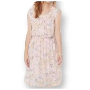 LC LAUREN CONRAD PINK, PURPLE, YELLOW FLORAL DRESS SZ.L/XL EUC.